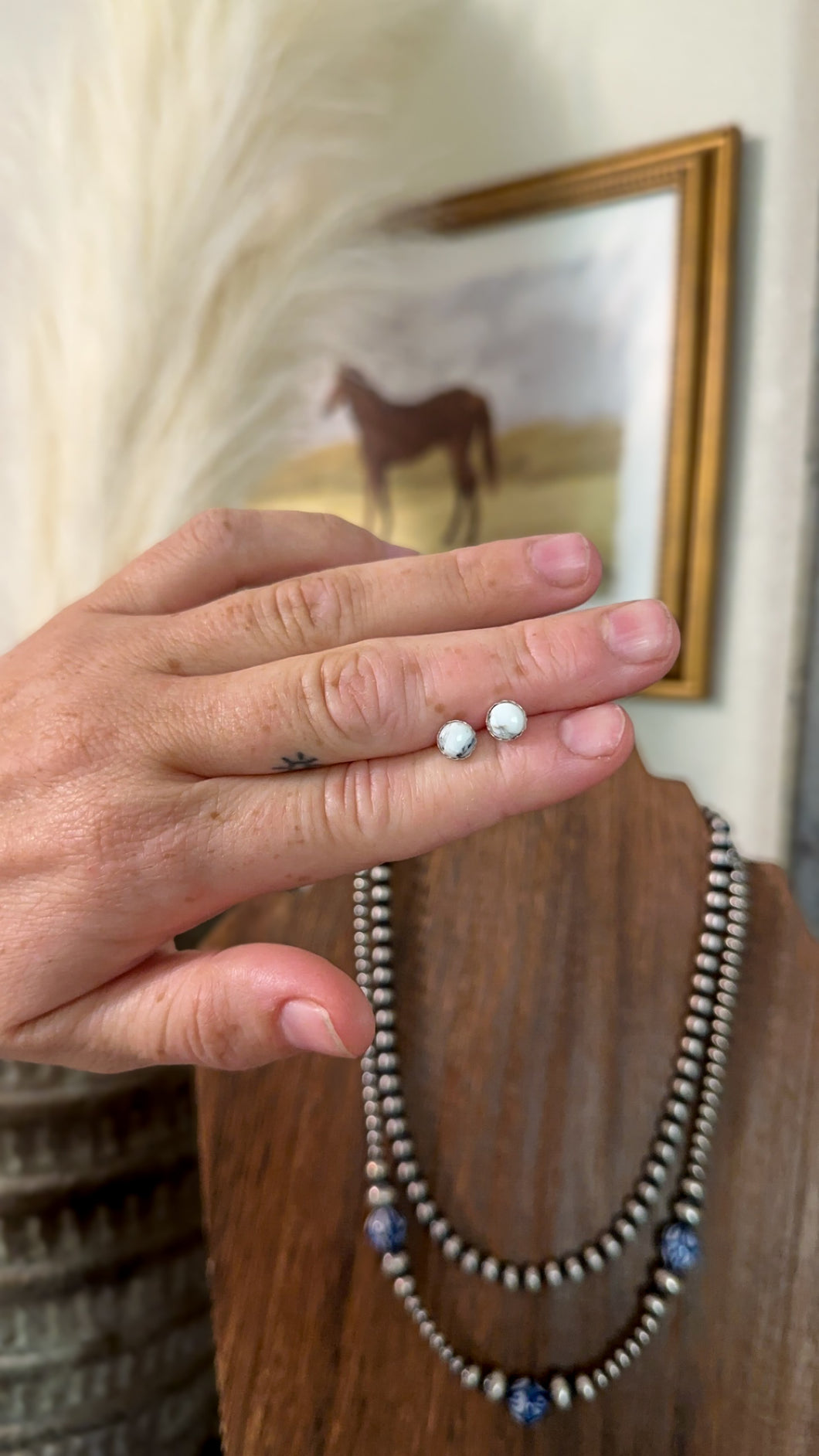 6mm White Buffalo Studs