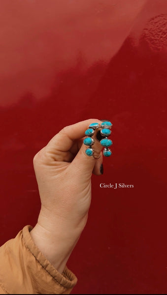 Turquoise Hoops